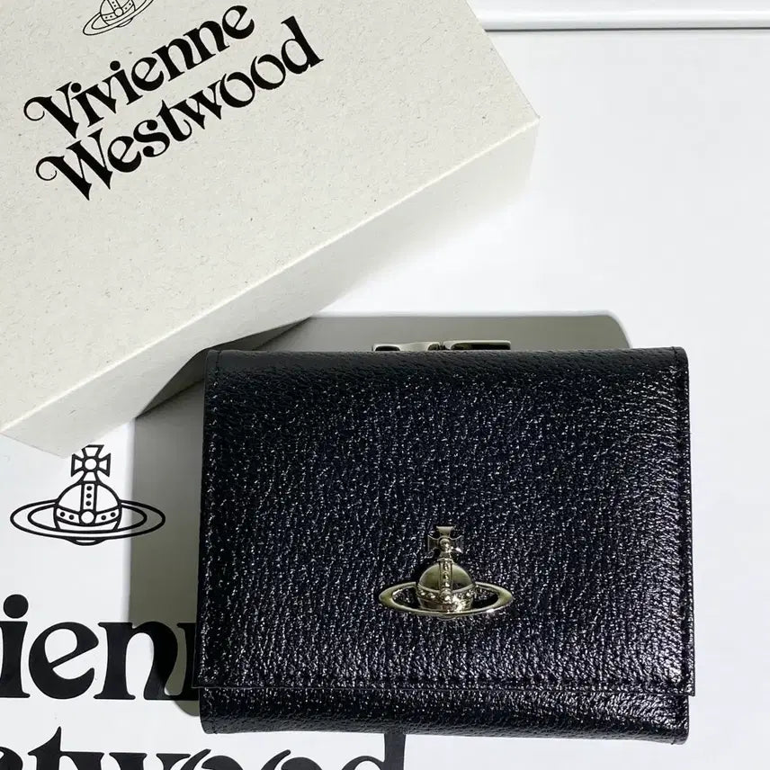 [BUNJANG] Vivienne Westwood Black Gold Orb Wallet / 비비안웨스트우드 지갑 블랙 금장