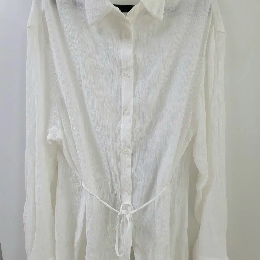 [BUNJANG] Musinsa Standard Crinkle Shirt Blouse Ivory / 무신사스탠다드 크링클 셔츠 블라우스 아이보리 5566