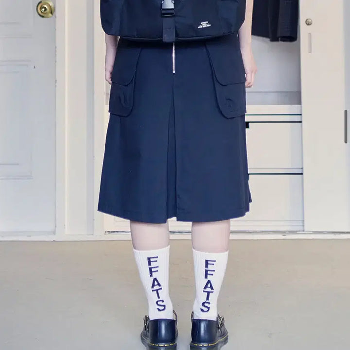 [BUNJANG] Nice Ghost Club Pleats Pocket Skirt Black / 나이스고스트클럽 플리츠 포켓 스커트 블랙