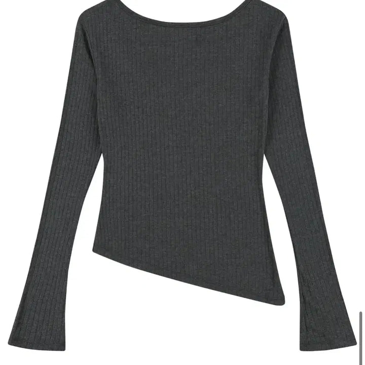 [BUNJANG] Koiseo Asymmetrical Shirring Top Gray / 코이세이오 언발란스 셔링 탑 그레이