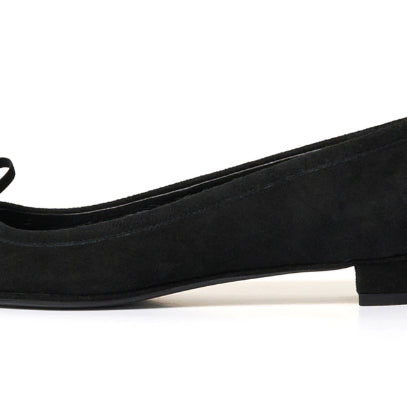 [BUNJANG] Ranco Jazzy Black Suede Flat Shoes (250) / Ranco 랑코 블랙 플랫슈즈 (jazzy) 250 새상품(미착용)