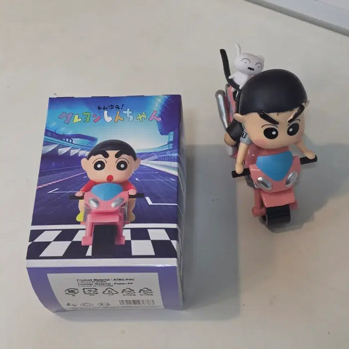 [BUNJANG] Crayon Shin-chan Motorcycle Figure with Shiro / 짱구 오토바이 피규어 (+흰둥이)