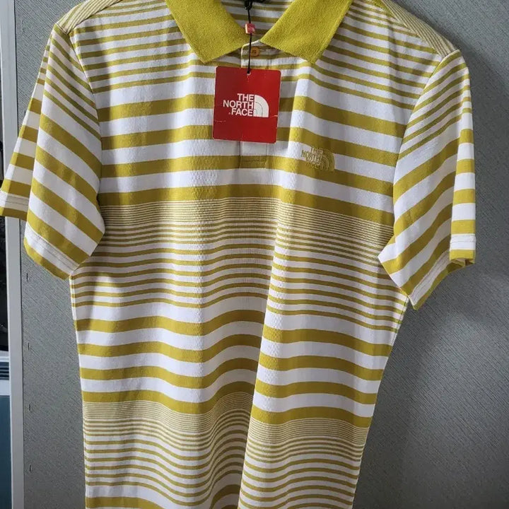 [BUNJANG] The North Face Striped Short Sleeve Polo Shirt / 노스페이스 스트라이프 반팔 폴로티 새상품