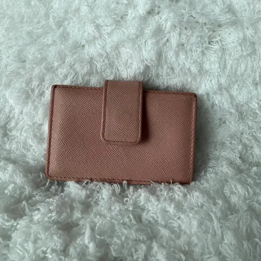 [BUNJANG] Prada Saffiano Accordion Pink Card Holder / 프라다 사피아노 아코디언 핑크 카드지갑