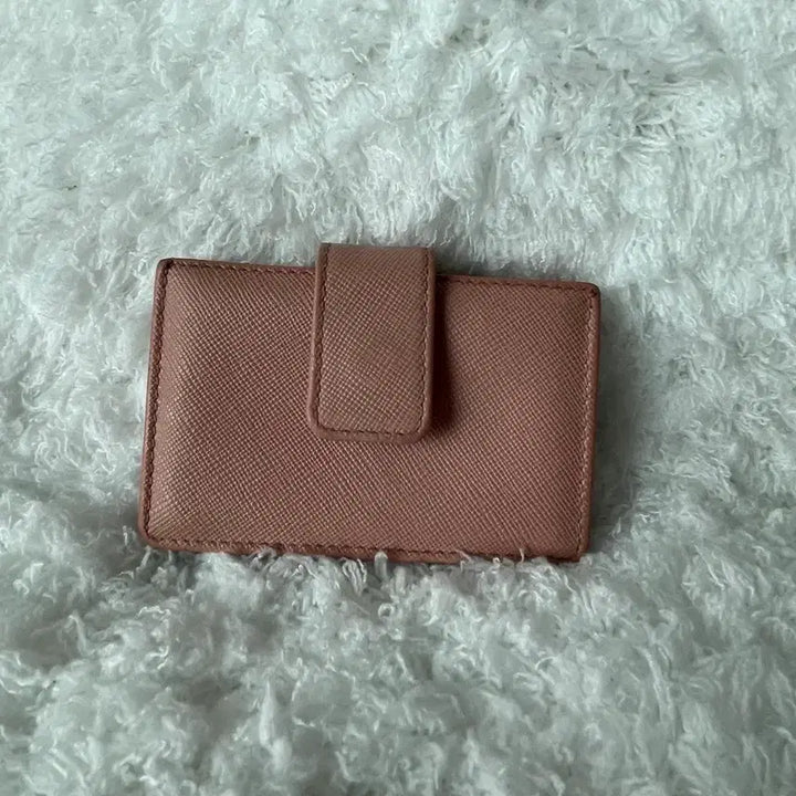 [BUNJANG] Prada Saffiano Accordion Pink Card Holder / 프라다 사피아노 아코디언 핑크 카드지갑