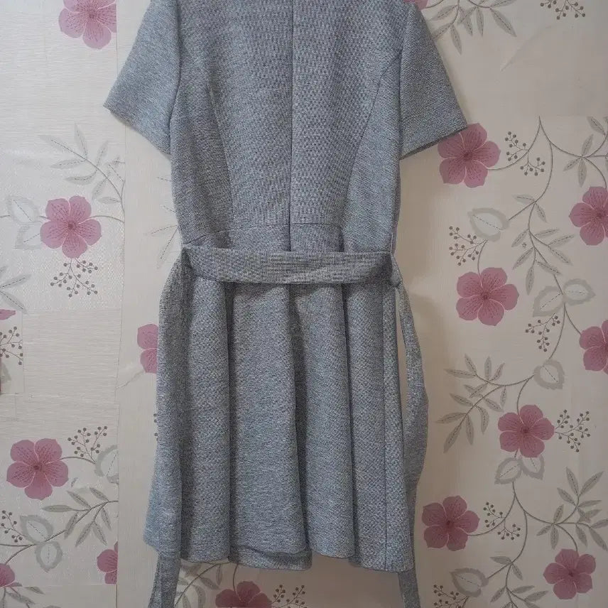 [BUNJANG] SOUP Gray Midi Dress with Waist Tie / SOUP 그레이원피스