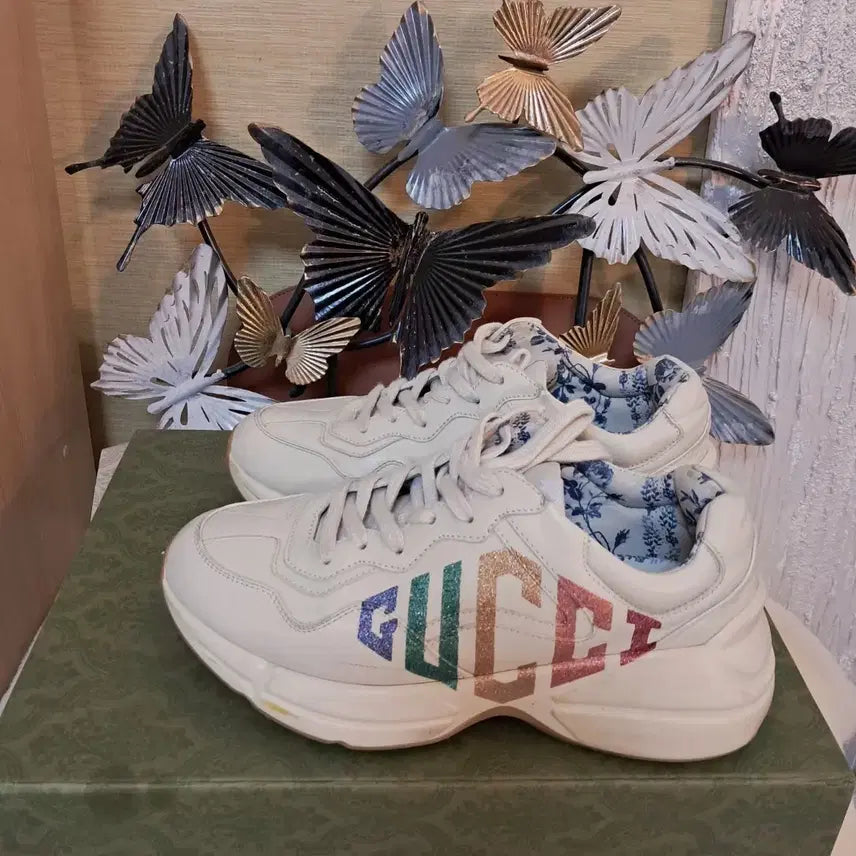 [BUNJANG] Gucci Rhyton Rainbow Sneakers Size 39 / (39) GUCCI 구찌 라이톤 레인보우 스니커즈