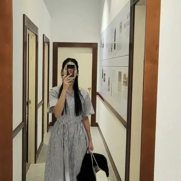 [BUNJANG] Polo Ralph Lauren Striped Shirt Dress / 폴러 랄프로렌 스트라이프 셔츠 원피스