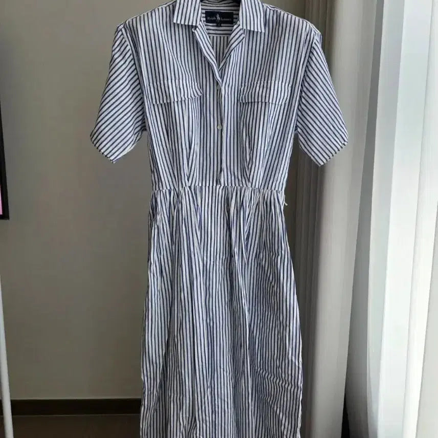 [BUNJANG] Polo Ralph Lauren Striped Shirt Dress / 폴러 랄프로렌 스트라이프 셔츠 원피스
