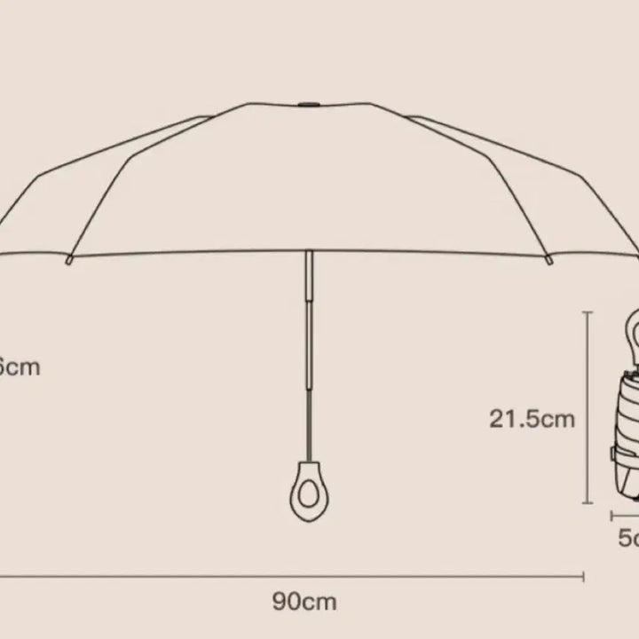 [BUNJANG] Black Umbrella Parasol with Case / 우산양산겸용 새상품 케이스포함