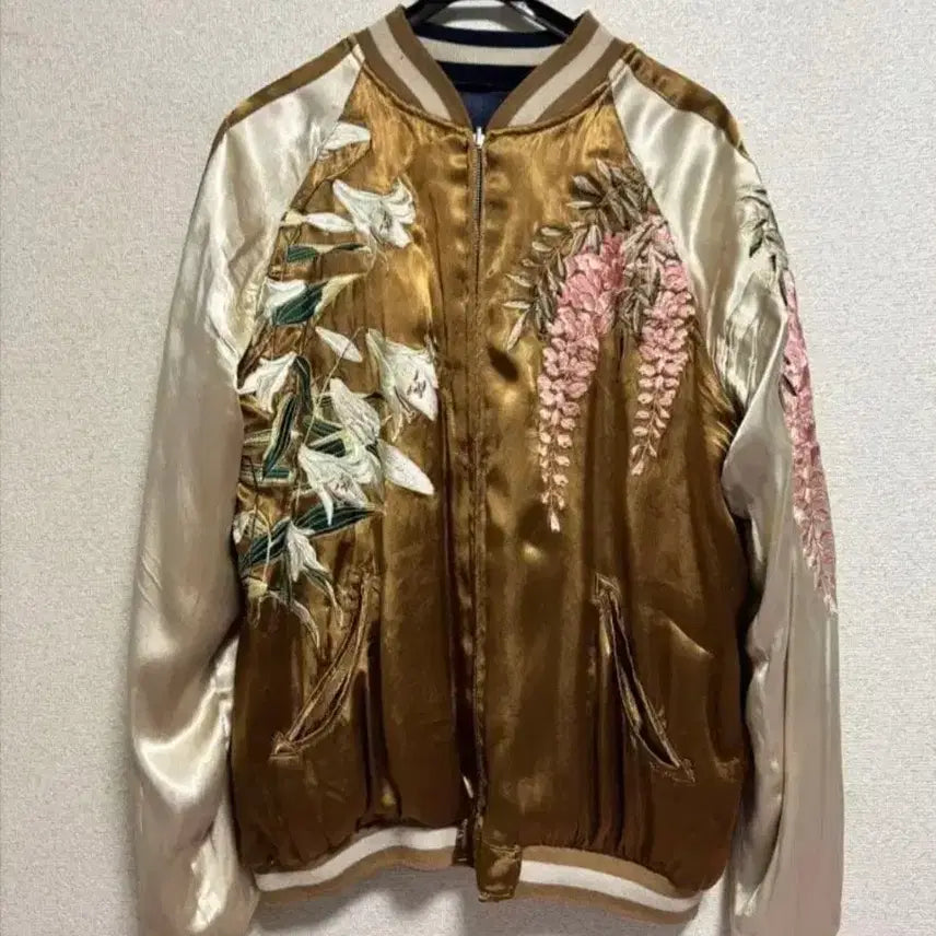 [BUNJANG] Wisteria Maple Reversible Sukajan Jacket / 백합 등나무 단풍 스카쟌 리버서블 10일까지 35->22