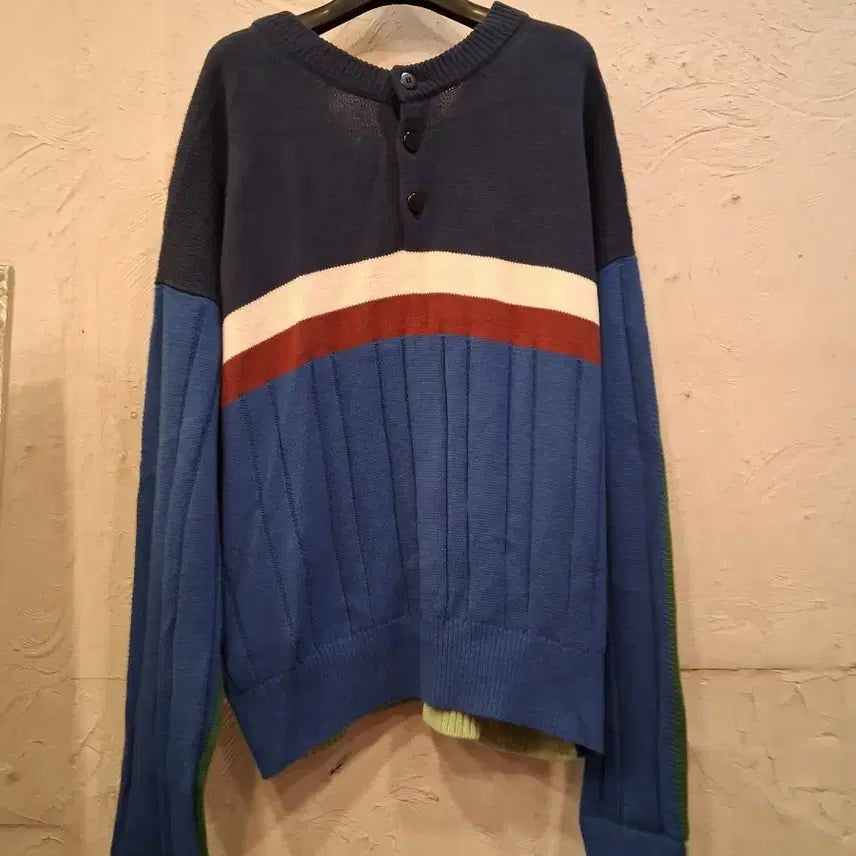 [BUNJANG] Maison Mihara Yasuhiro Green V-Neck Cardigan / 메종미하라야스히로 그린 브이넥 가디건