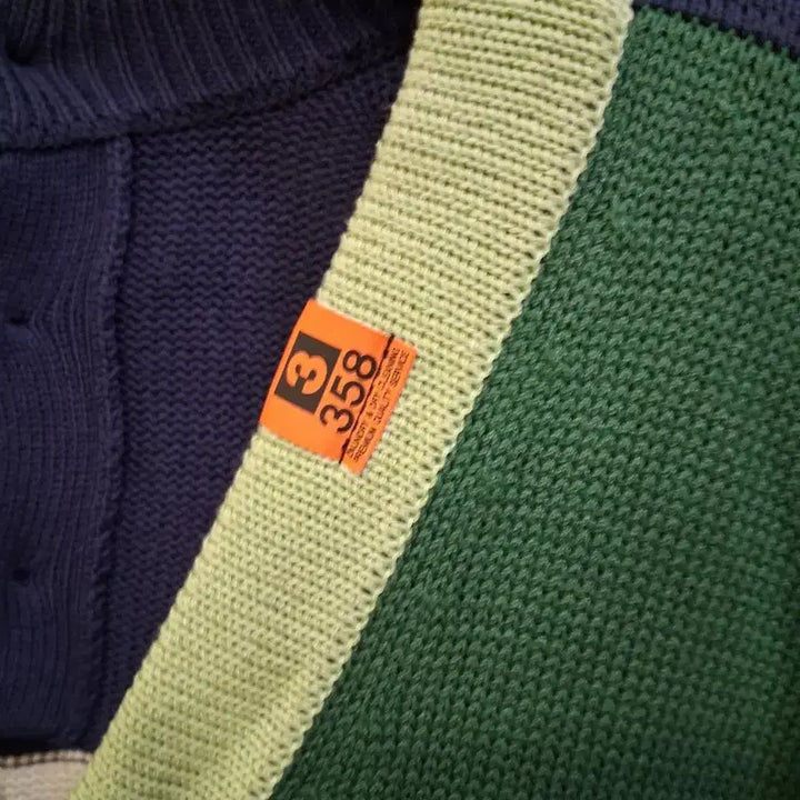 [BUNJANG] Maison Mihara Yasuhiro Green V-Neck Cardigan / 메종미하라야스히로 그린 브이넥 가디건
