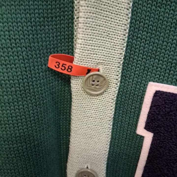 [BUNJANG] Maison Mihara Yasuhiro Green V-Neck Cardigan / 메종미하라야스히로 그린 브이넥 가디건
