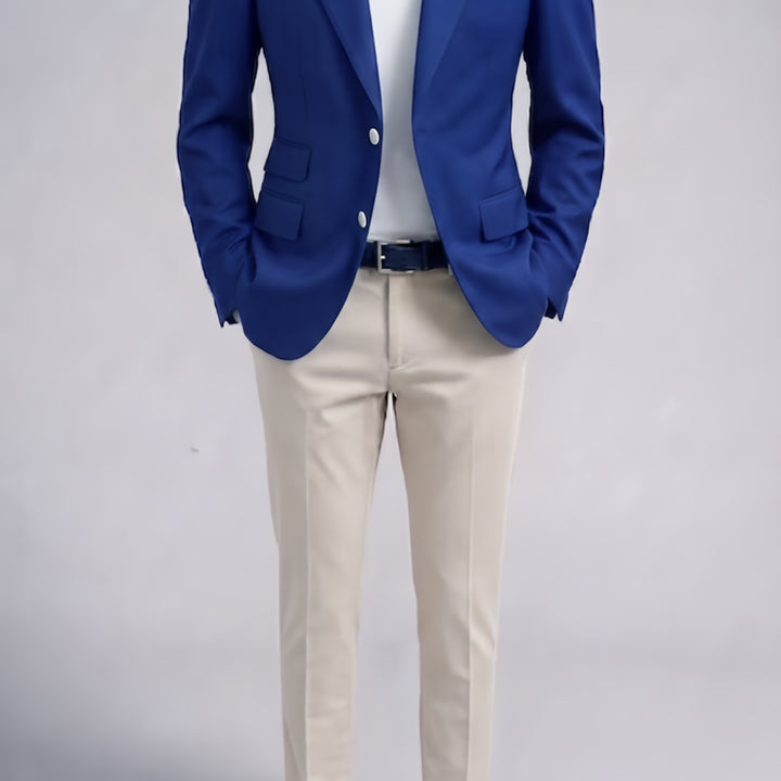 [BUNJANG] Vanhart di Albazar Wide Peak Lapel Blue Blazer Jacket / 반하트 디 알바자 / 와이드 피크드라펠 블루 블레이져 자켓 / 103