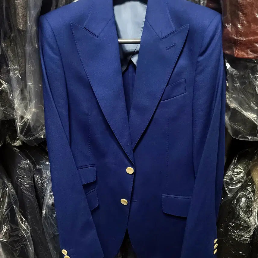[BUNJANG] Vanhart di Albazar Wide Peak Lapel Blue Blazer Jacket / 반하트 디 알바자 / 와이드 피크드라펠 블루 블레이져 자켓 / 103