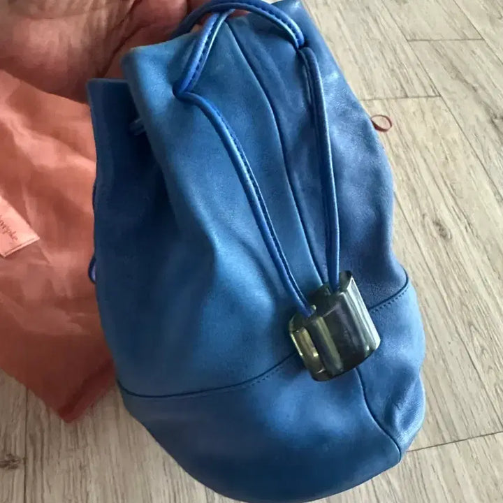 [BUNJANG] Archive Appk Lambskin Pouch Bag Blue / 아카이브앱크 양가죽주머니백 블루 + 더스트백
