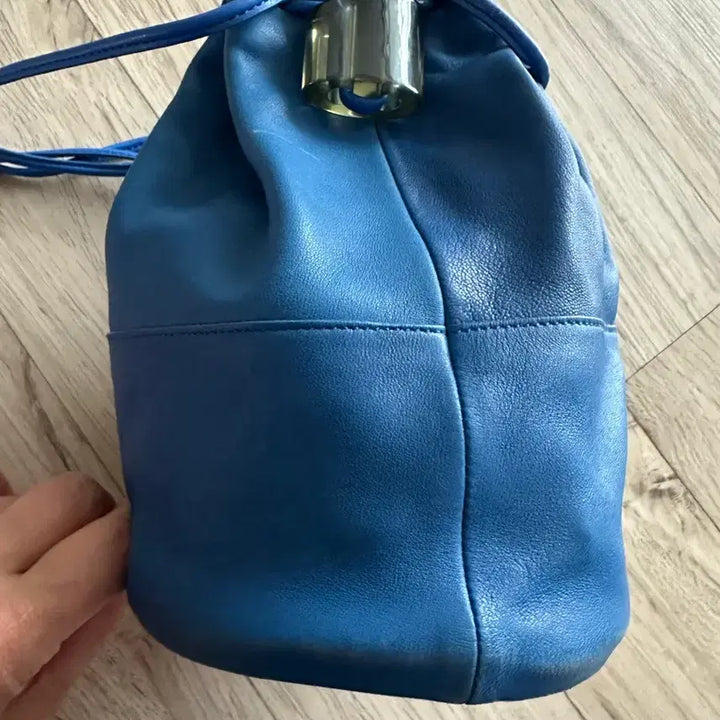 [BUNJANG] Archive Appk Lambskin Pouch Bag Blue / 아카이브앱크 양가죽주머니백 블루 + 더스트백