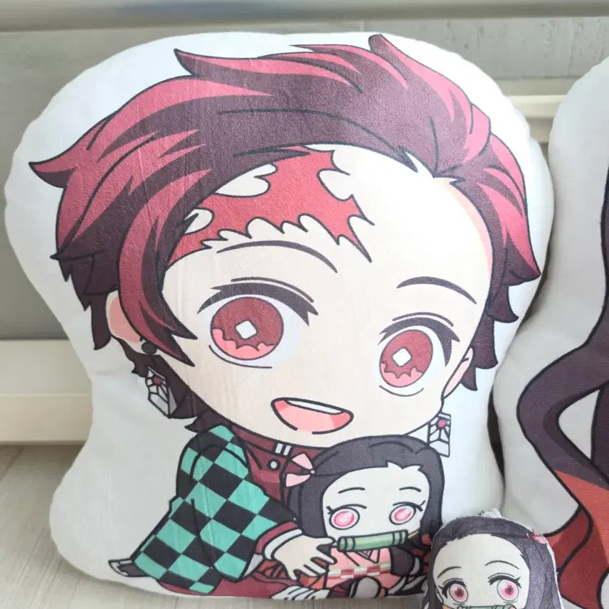 [BUNJANG] Demon Slayer Tanjiro &amp; Nezuko Cushion Keychain Set / 비공식 귀멸의칼날 탄지로 네즈코 쿠션 키링 쿠션 판매