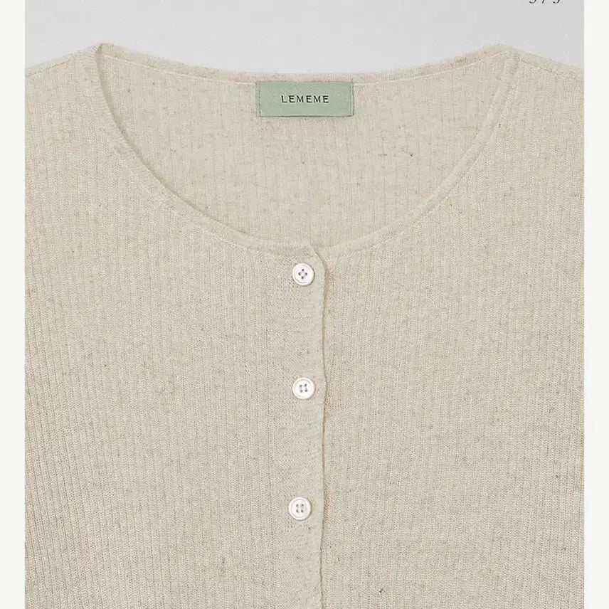 [BUNJANG] LEMEME Linen Crop Cardigan Oatmeal / 새상품 르메메 LEMEME 린넨 크롭 가디건 오트밀 린넨가디건 크롭가디건
