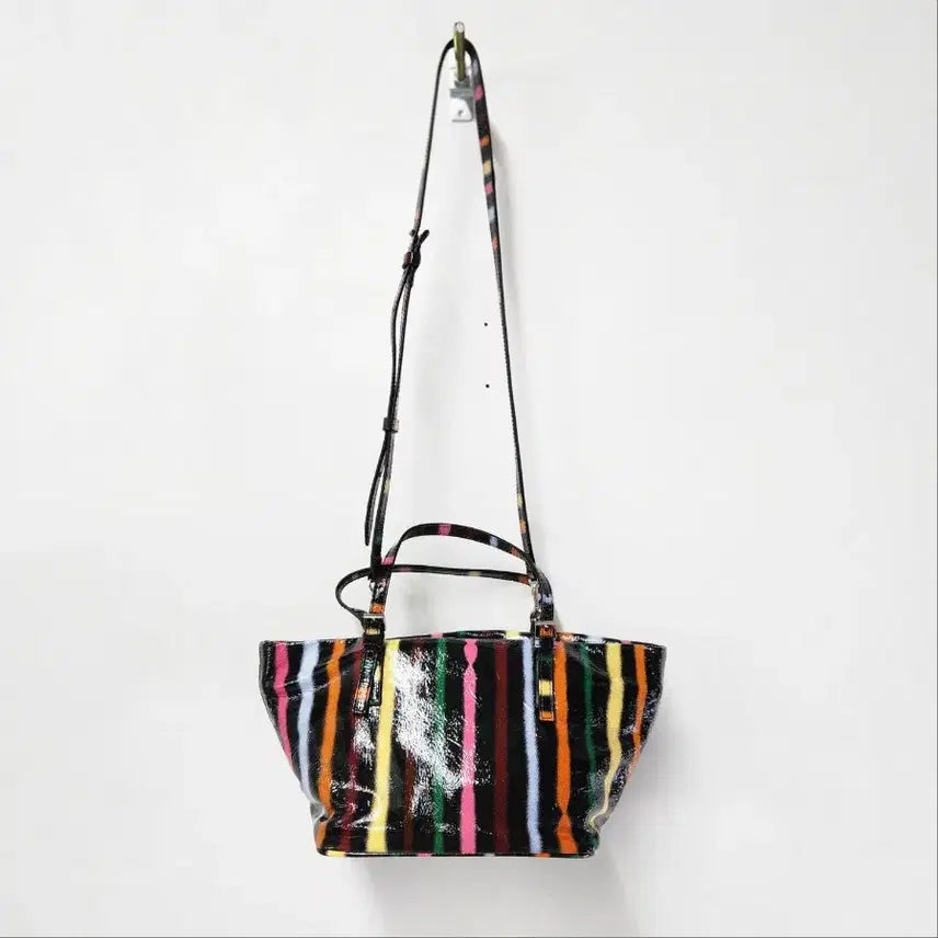 [BUNJANG] BY FAR Loulou Multicolor Spray Patent Leather Shoulder Bag / BY FAR 루루 멀티컬러 스프레이 페이턴트 가죽 숄더백