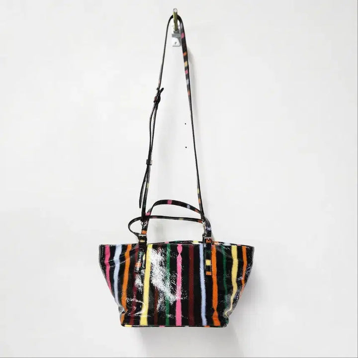 [BUNJANG] BY FAR Loulou Multicolor Spray Patent Leather Shoulder Bag / BY FAR 루루 멀티컬러 스프레이 페이턴트 가죽 숄더백