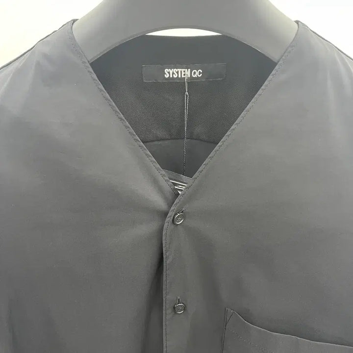 [BUNJANG] System Homme Black V-Neck Long Sleeve Shirt / 시스템옴므 블랙 브이넥셔츠