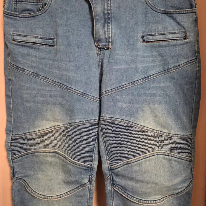 [BUNJANG] MOTO Rider Light Blue Denim Pants / MOTO 라이트 블루 라이더진 데님 팬츠