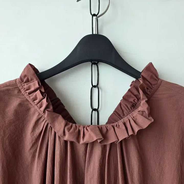 [BUNJANG] Brown Banding Twill Dress / F/브라운 밴딩 바스락원피스
