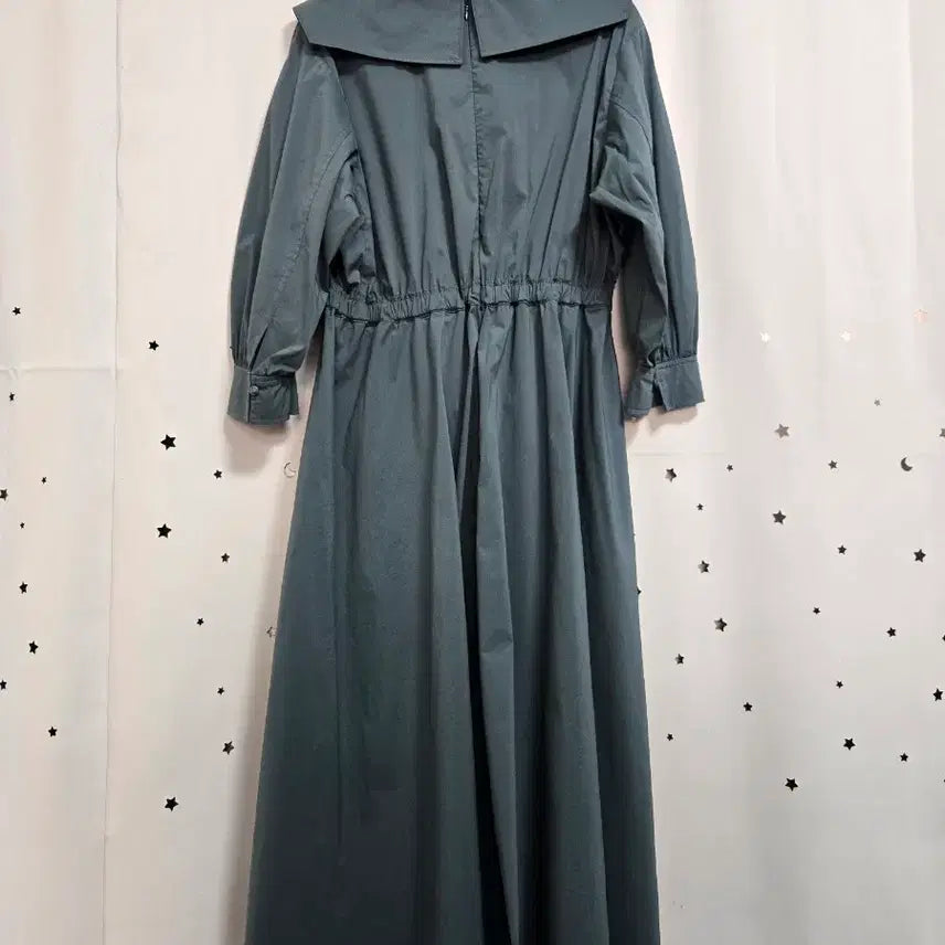 [BUNJANG] Deuel Collar Neck Belted Long Dress (Size 66) / 듀엘 카라넥 벨트 롱 원피스 66