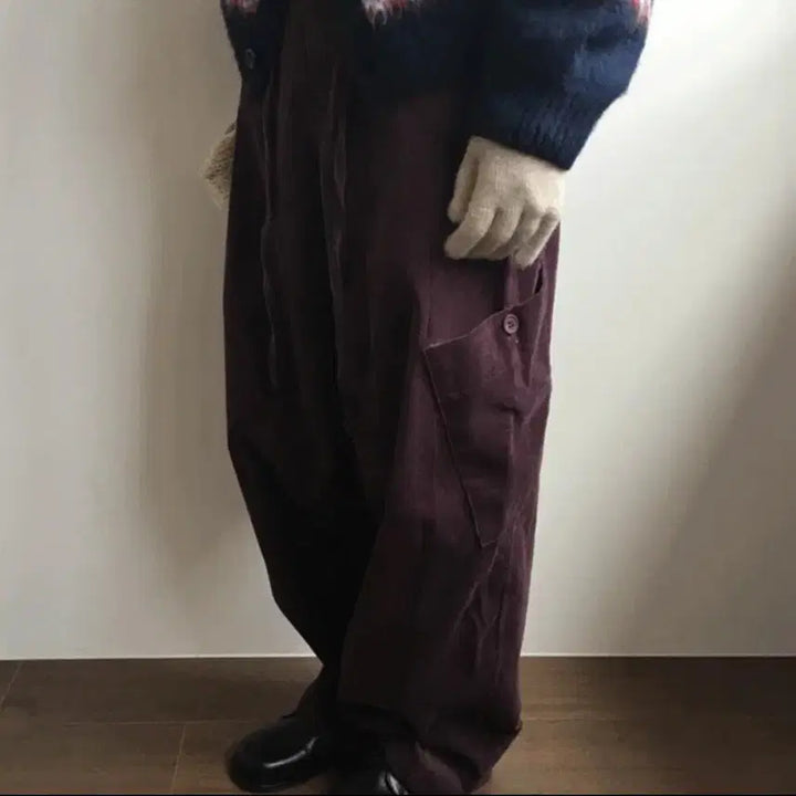 [BUNJANG] Duggy Welt Corduroy Pants Purple / 더기 웰트 코듀로이 팬츠 퍼플