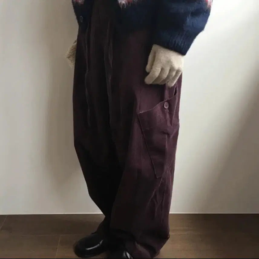[BUNJANG] Duggy Welt Corduroy Pants Purple / 더기 웰트 코듀로이 팬츠 퍼플