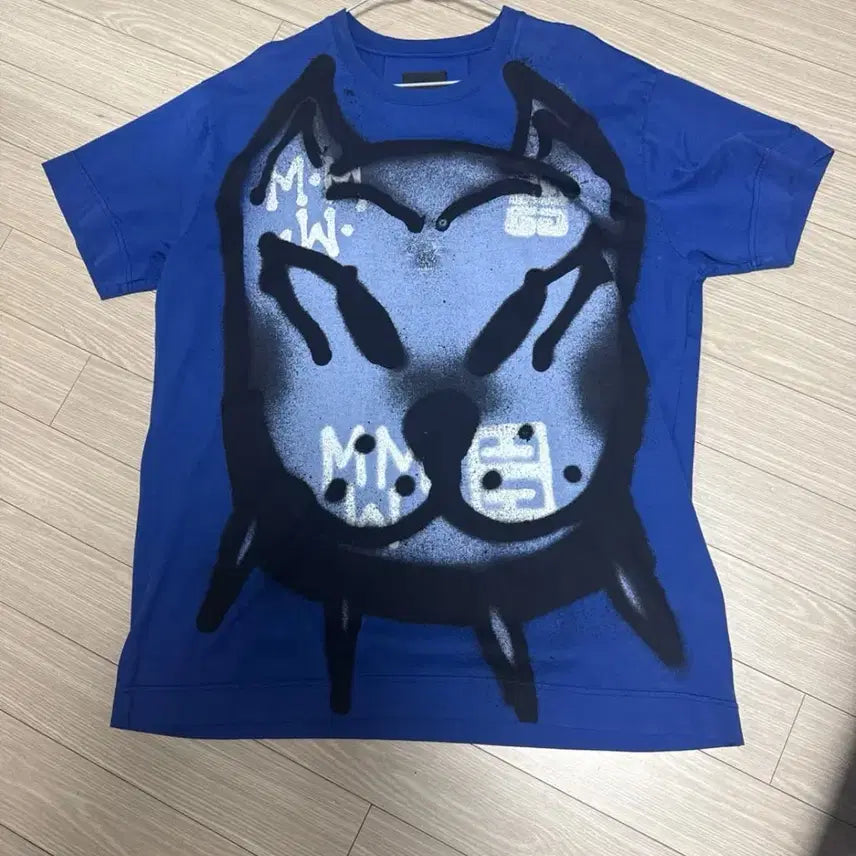 [BUNJANG] Givenchy x Chito Washed Blue Graffiti T-shirt / 지방시 x 치토 워싱 블루 그래피티 반팔티