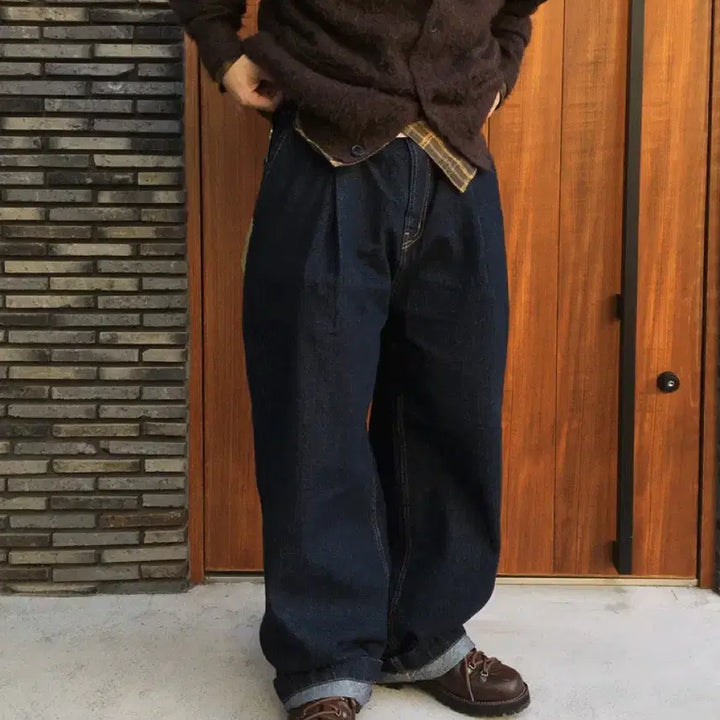 [BUNJANG] Awai Raw Denim Wide Pants M / 아와이 생지 와이드 팬츠 M