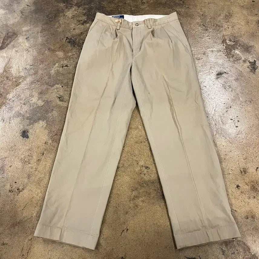 [BUNJANG] Polo Ralph Lauren Beige Cotton Pants / [정품] 폴로 랄프로렌 베이지 면바지