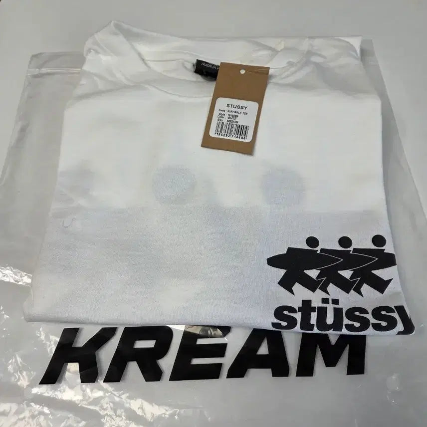[BUNJANG] Stussy Surfwork T-Shirt White / [M]스투시 서프워크 티셔츠 화이트