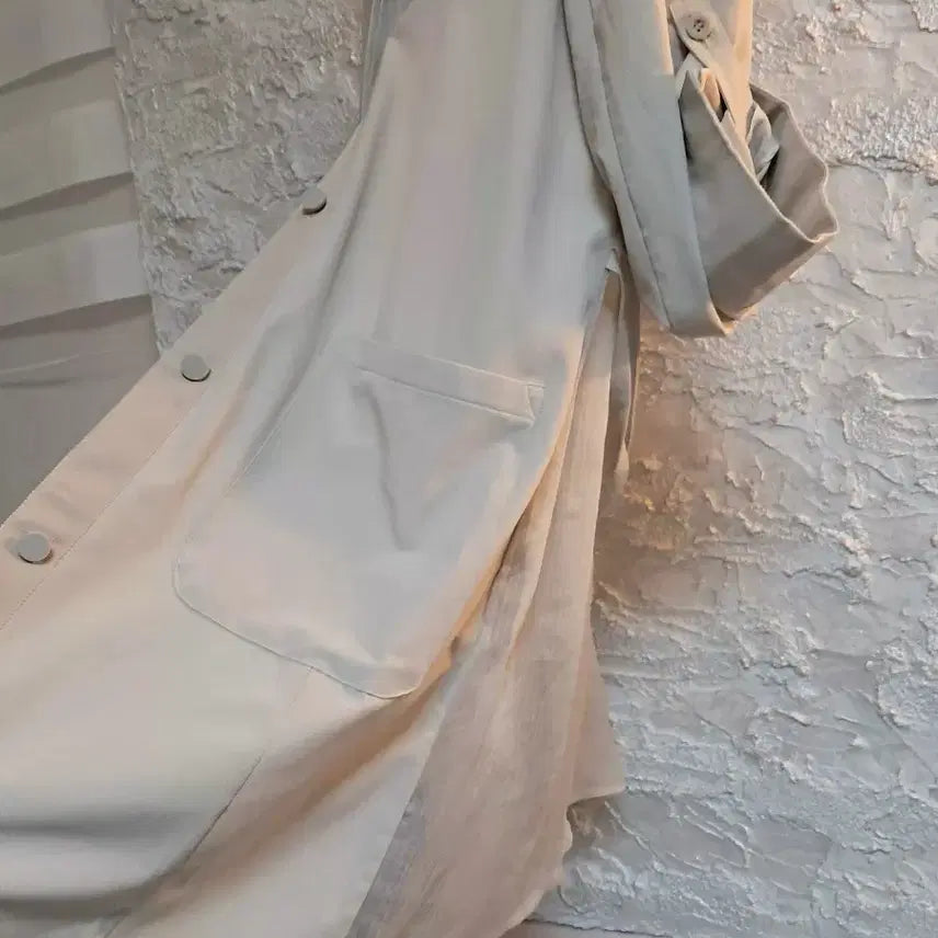 [BUNJANG] Designer Silk Outerwear Long Coat / (프리) 수입명품  고급디자이너옷 실키한 롱가디건/찰랑찰랑 롱코트