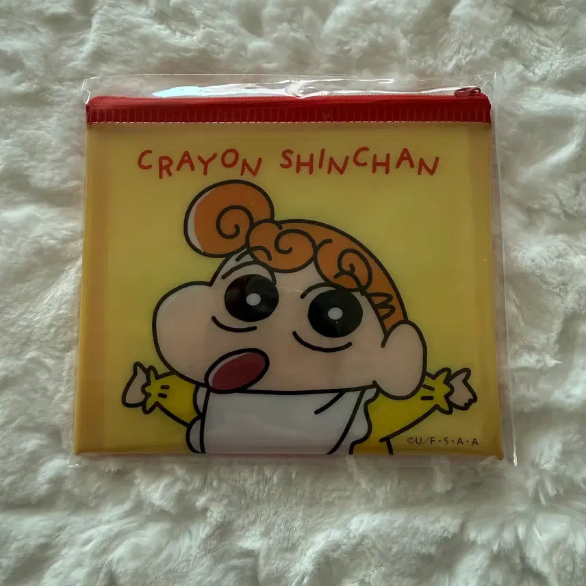[BUNJANG] Crayon Shin-chan PVC Double-sided Flat Pouch / 짱구는 못말려 미니 플랫 PVC 양면 파우치