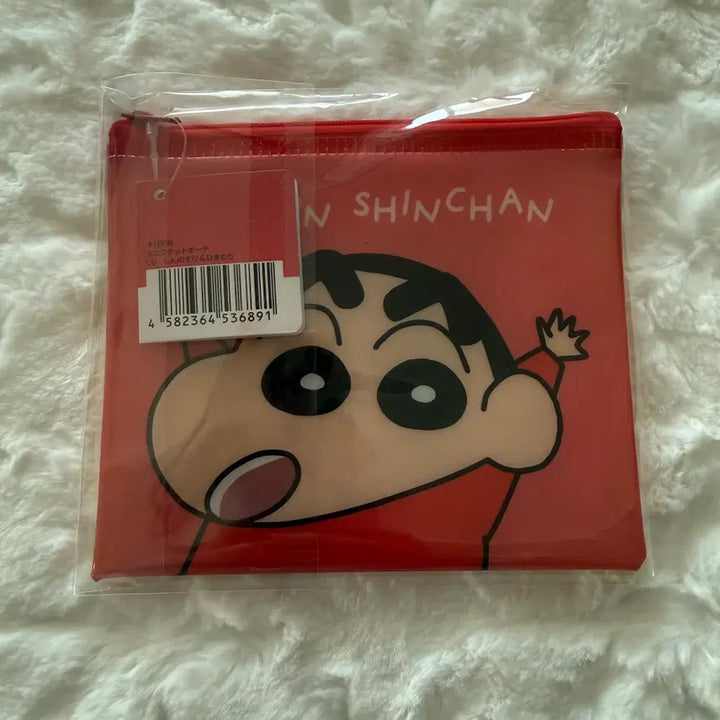 [BUNJANG] Crayon Shin-chan PVC Double-sided Flat Pouch / 짱구는 못말려 미니 플랫 PVC 양면 파우치