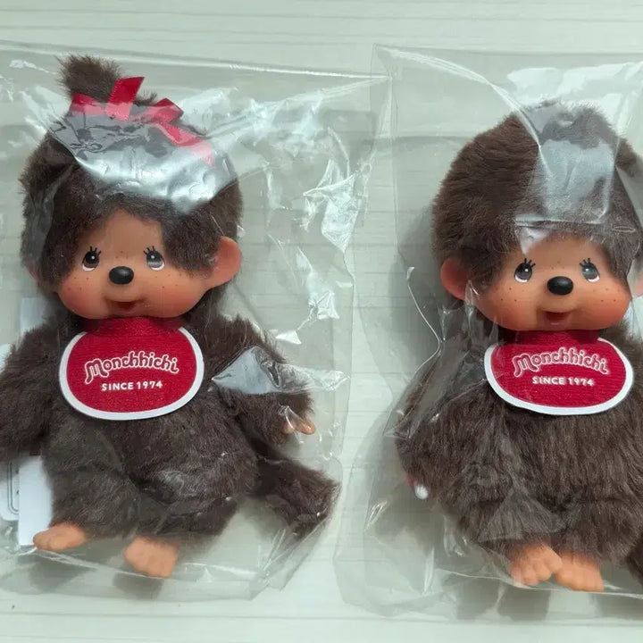 [BUNJANG] Monchhichi SS Keychain Bundle Set / [정품] 몬치치 SS 키 체인 브라운(남, 여 일괄)