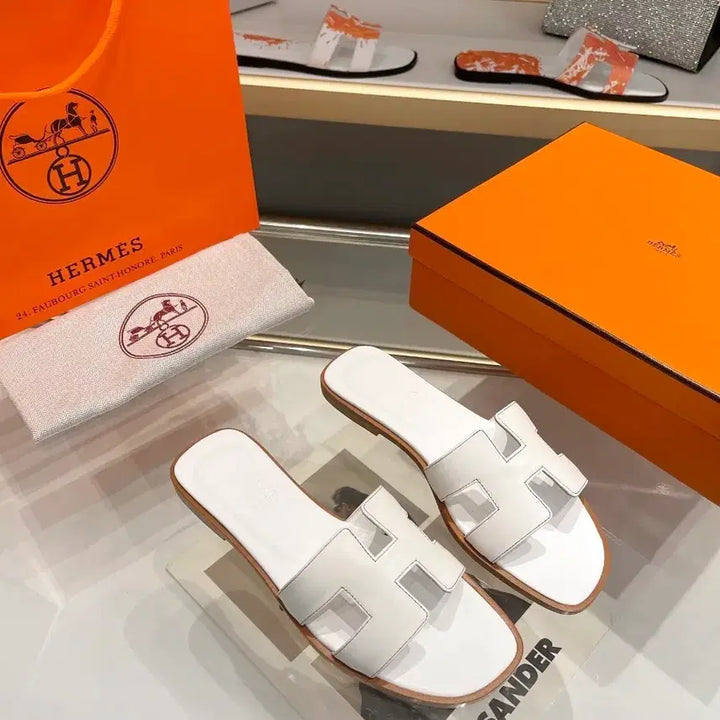 [BUNJANG] Hermès Oran Sandals White / 에르메스 오란 샌들 화이트 새상품 풀박스구매