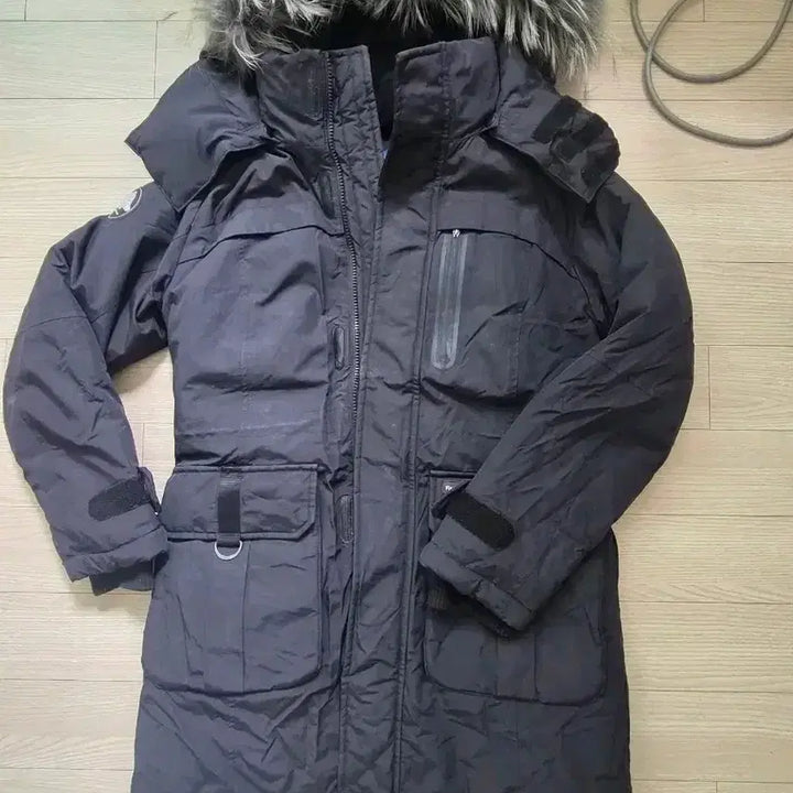 [BUNJANG] Firstlook Goose Black Fur Hooded Padded Jumper / 퍼스트룩 구스 블랙 퍼 후드 패딩 점퍼