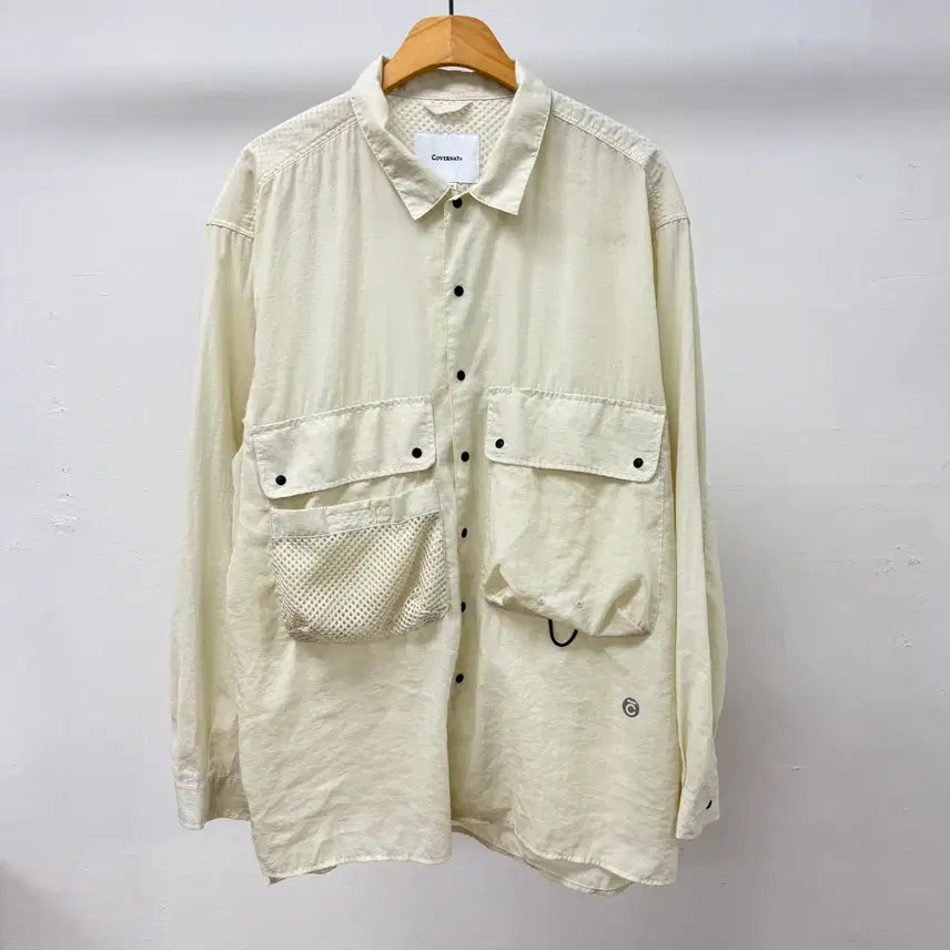 [BUNJANG] Covernat Utility Pocket Shirt XL / 커버낫 유틸리티 셔츠 오버핏 고프코어 남자셔츠 XL  JS46