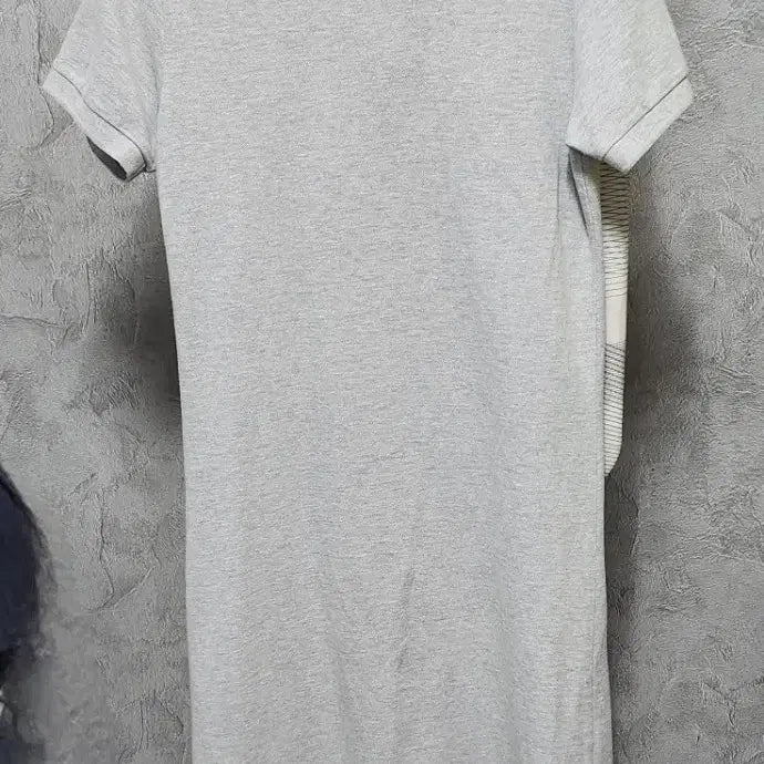 [BUNJANG] Beanpole Gray Short Sleeve Collar Midi Dress / 빈폴 그레이 반팔 카라 원피스