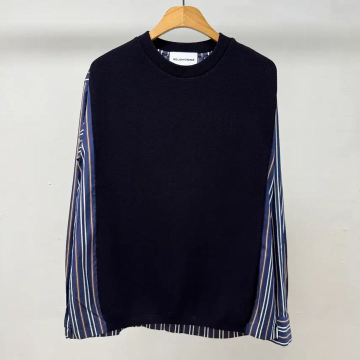 [BUNJANG] Solid Homme Layered Knit Shirt Men&