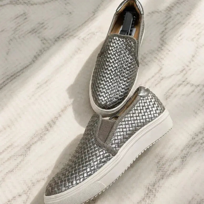 [BUNJANG] Lanvin en Bleu Mesh Slip-On Sneakers Silver / (정품) 랑방온블루 메쉬 슬립온 실버 / 22 (215~220)