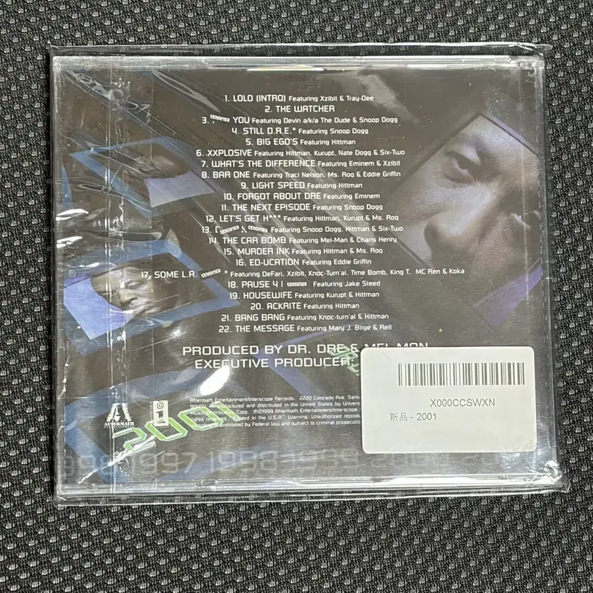 [BUNJANG] Dr. Dre 2001 Censored Version CD / 닥터 드레 2001 cd censored version 외힙 dr dre