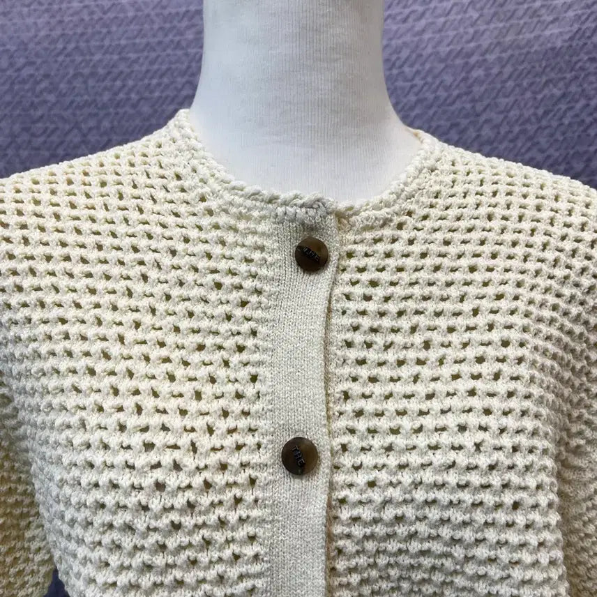 [BUNJANG] The Cashmere Cotton Knit Cardigan Ivory / 24년보관만함더캐시미어 코튼 니트 반팔 가디건 85 아이보리 새옷급