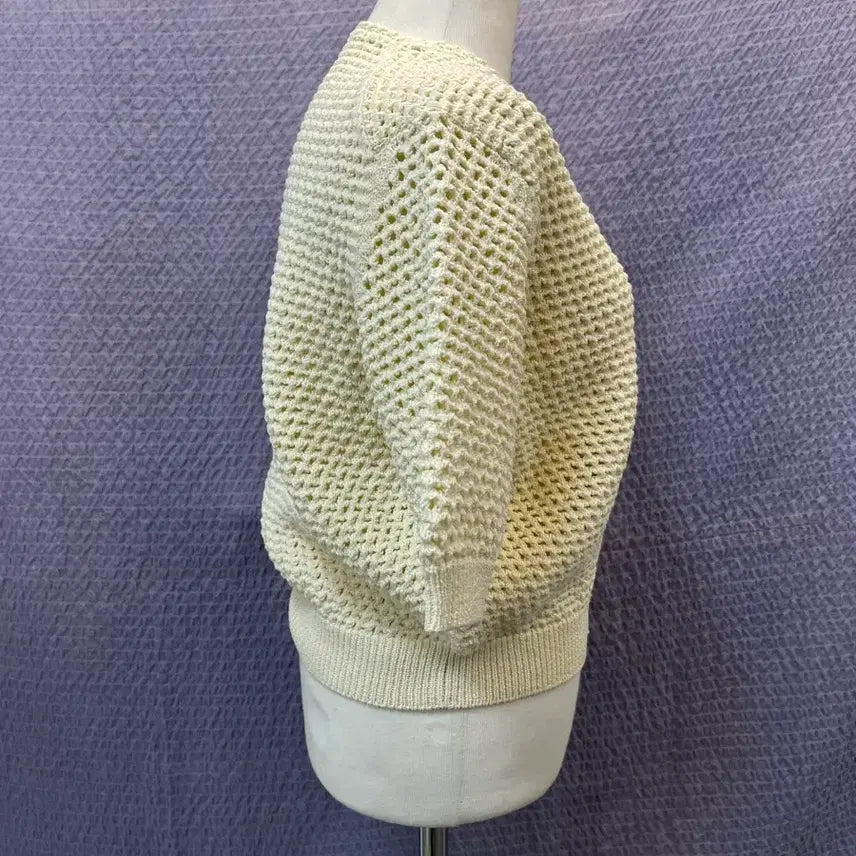 [BUNJANG] The Cashmere Cotton Knit Cardigan Ivory / 24년보관만함더캐시미어 코튼 니트 반팔 가디건 85 아이보리 새옷급