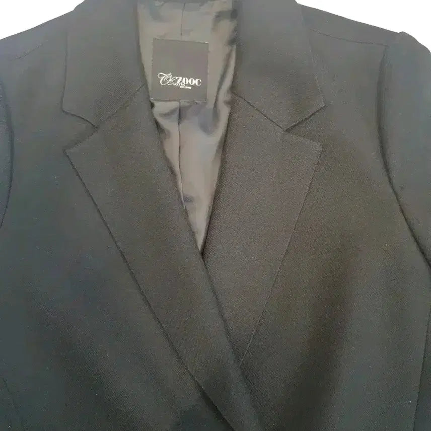 [BUNJANG] Z00C Black Double-Button Coat / Z00C 블랙 더블 버튼 코트
